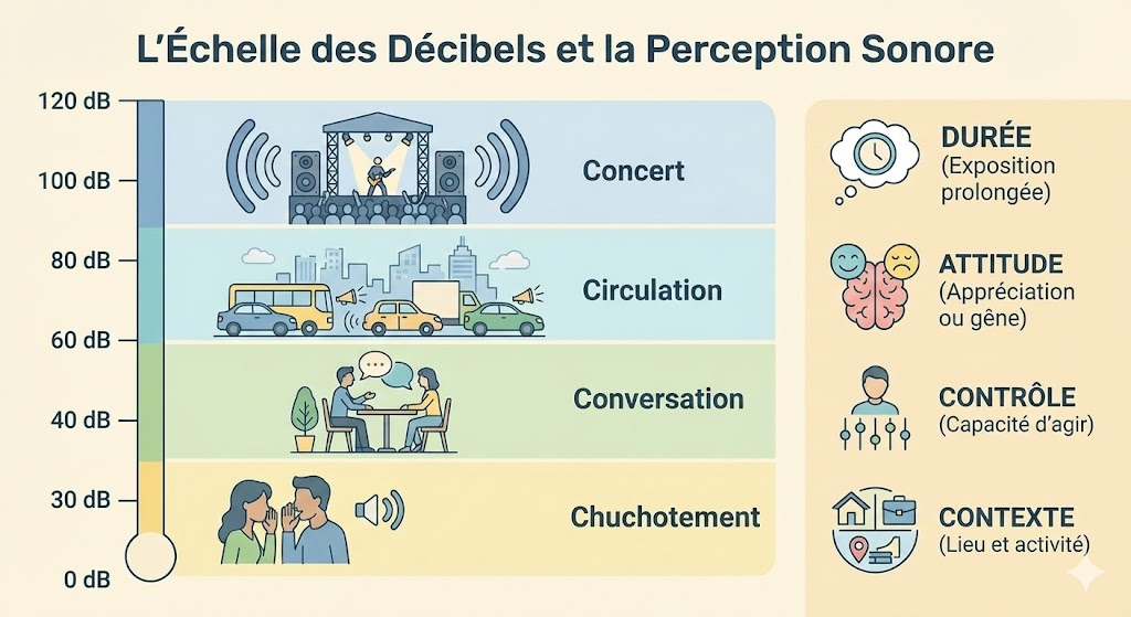 Schéma perception sonore cerveau