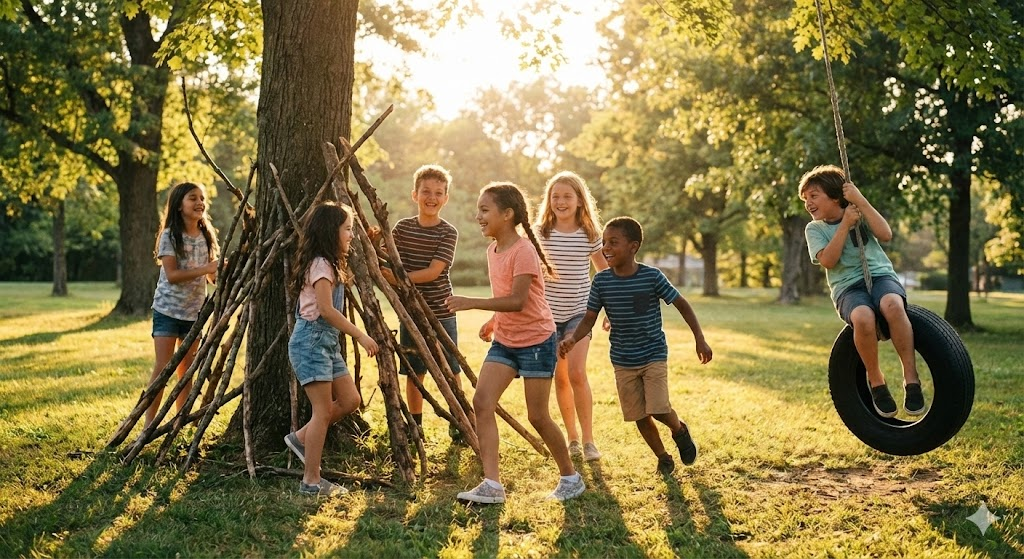 Enfants préférant le jeu libre aux écrans