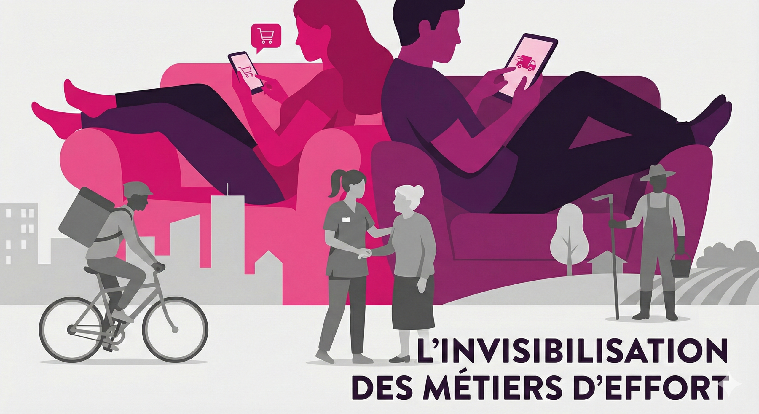 Illustration de l'économie de services et de la livraison