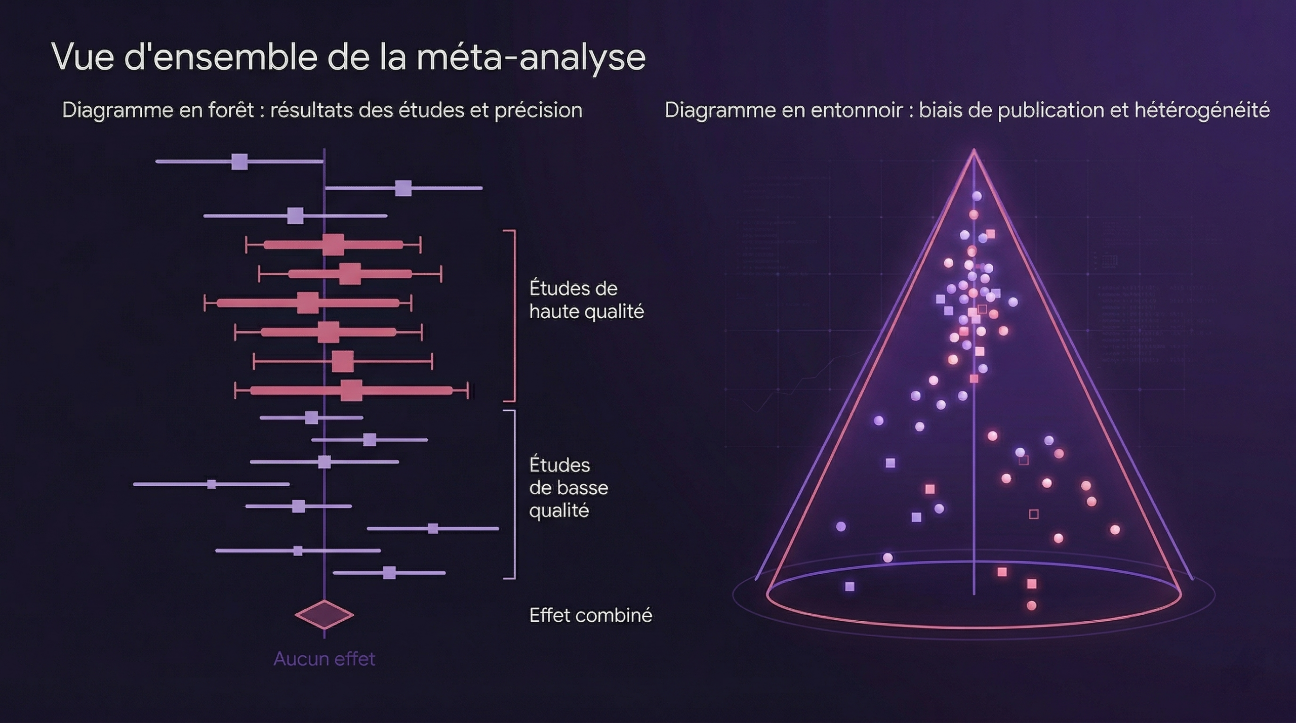 Graphique montrant la corrélation inverse entre qualité des études et efficacité homéopathique