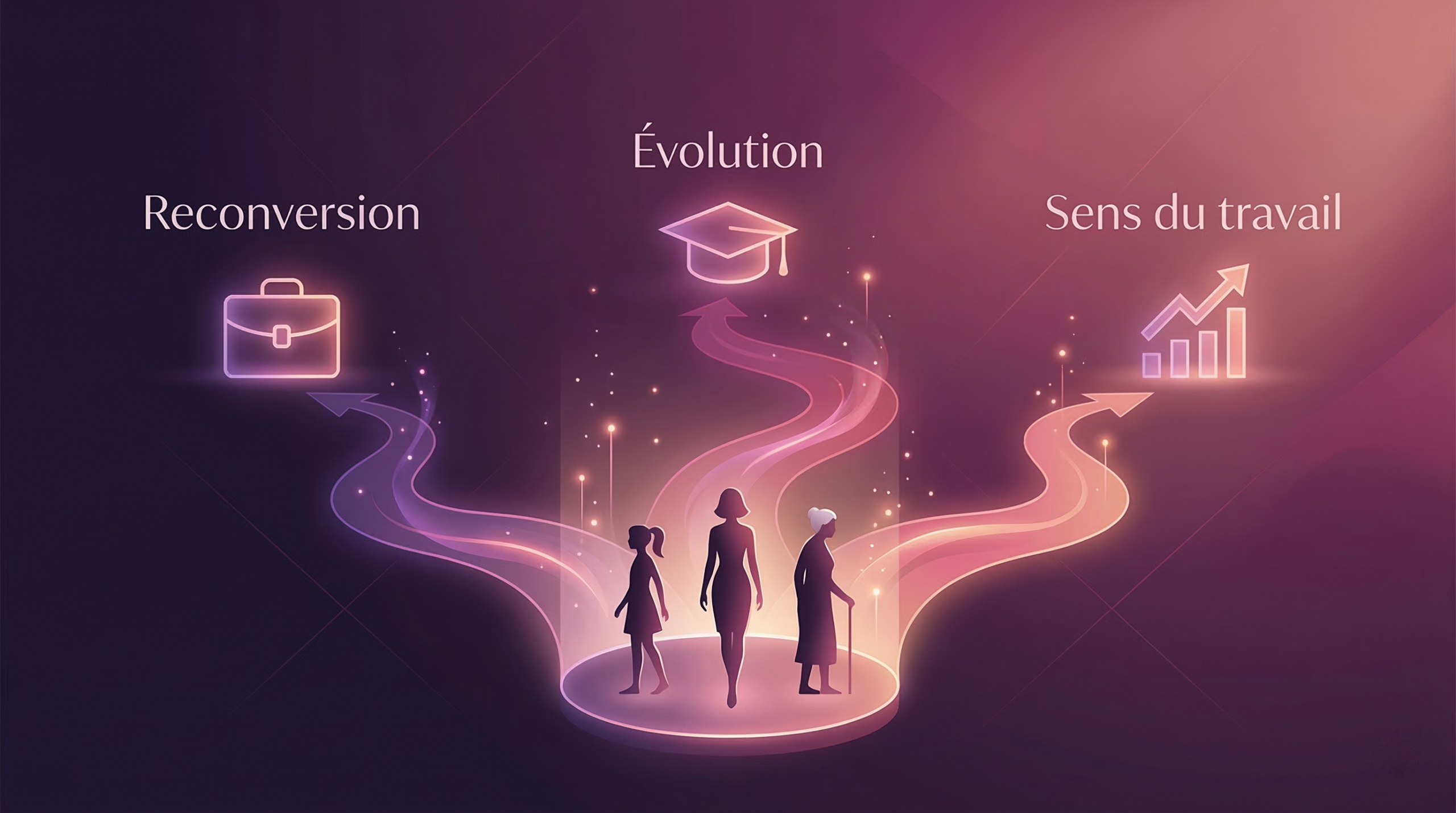 Professionnels en situation de réflexion sur leur carrière et leur projet d'avenir