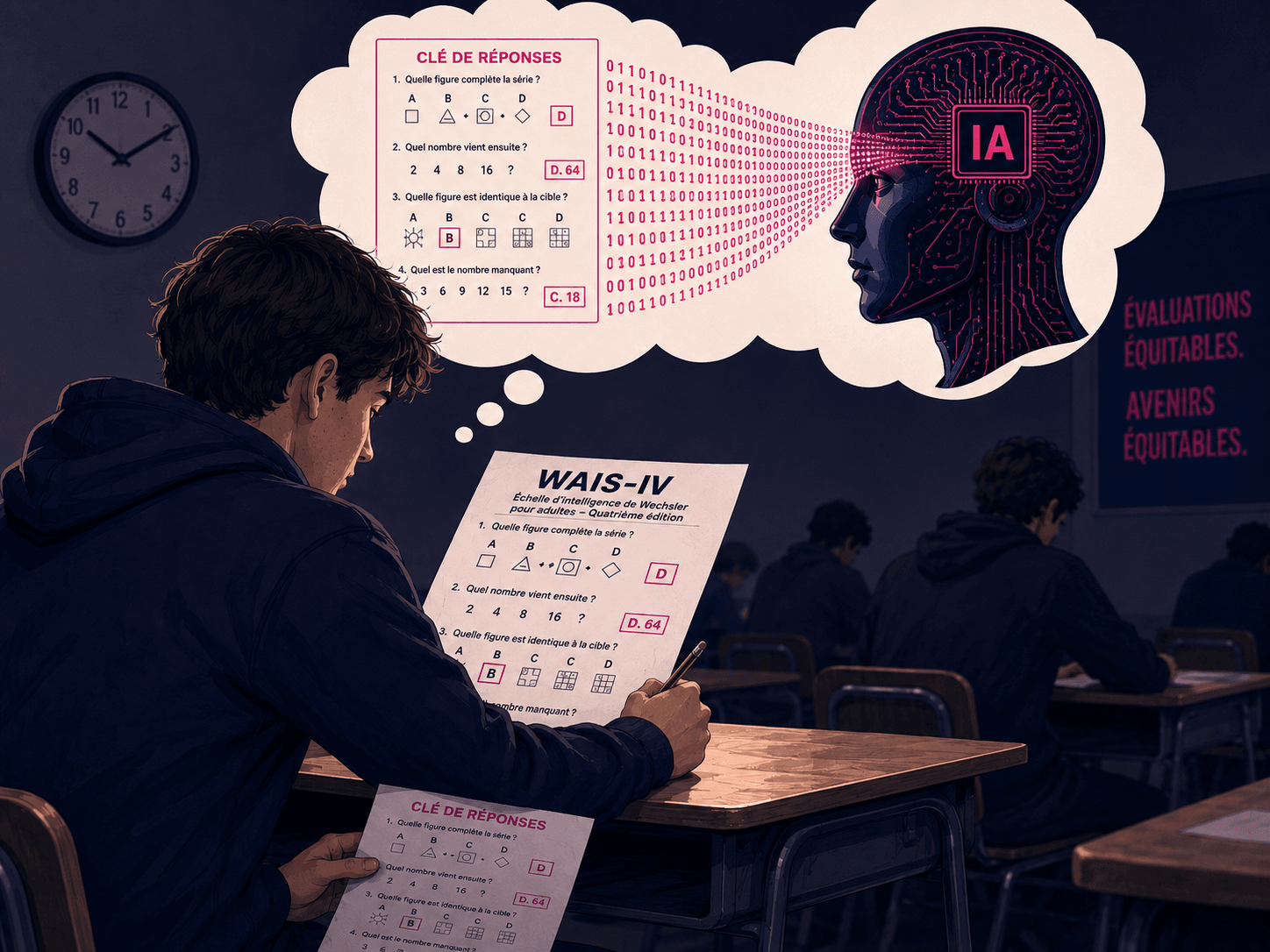 Illustration de la contamination des données entre les corpus d'entraînement et les tests de QI