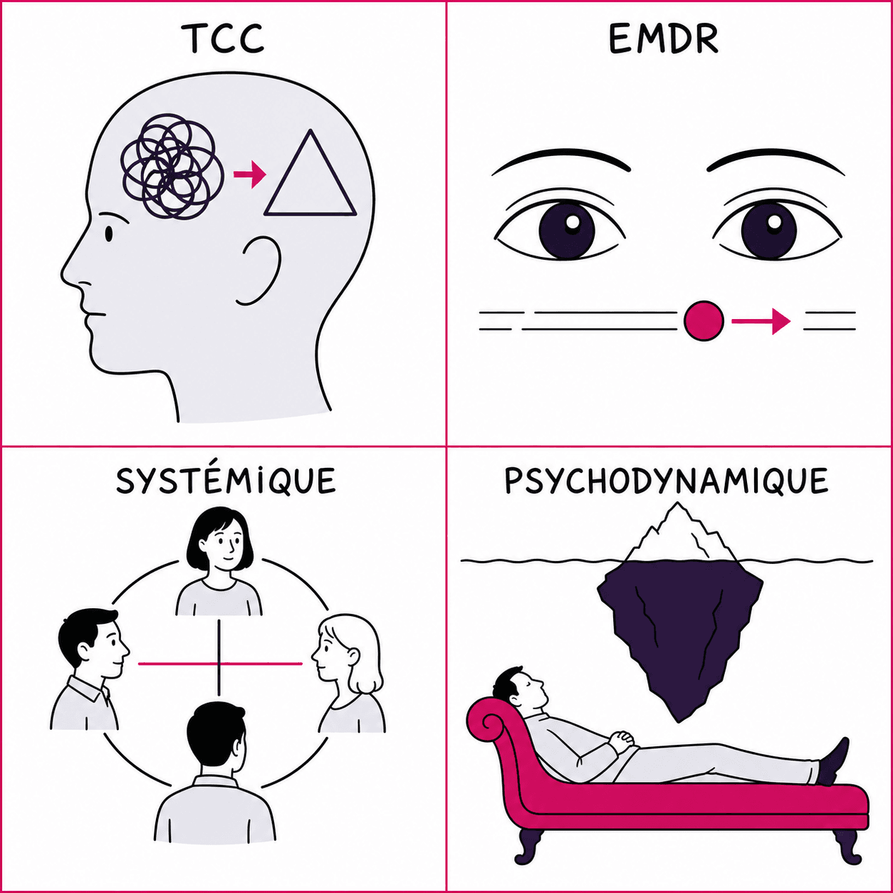 Psychothérapies validées scientifiquement TCC EMDR systémique psychodynamique