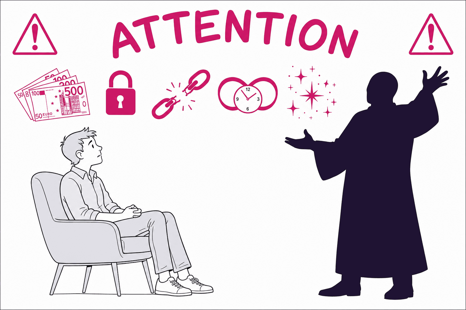 Signaux d'alerte pseudo-thérapeute charlatan dérive sectaire santé mentale